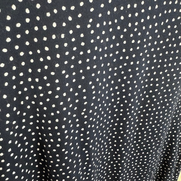 Tommy Hilfiger Navy Blue Polka Dot V-Neck Short Sleeve T-Shirt Dress Beach Large - Picture 4 of 6
